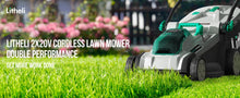 Load image into Gallery viewer, LITHELI 18&quot; 40v (2x20V) Cordless BRUSHLESS Lawn Mower 2 Batteries Kit