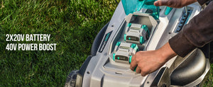 LITHELI 18" 40v (2x20V) Cordless BRUSHLESS Lawn Mower 2 Batteries Kit
