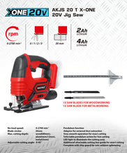 Load image into Gallery viewer, 20v X-ONE Cordless Jig Saw - MATRIX Australia