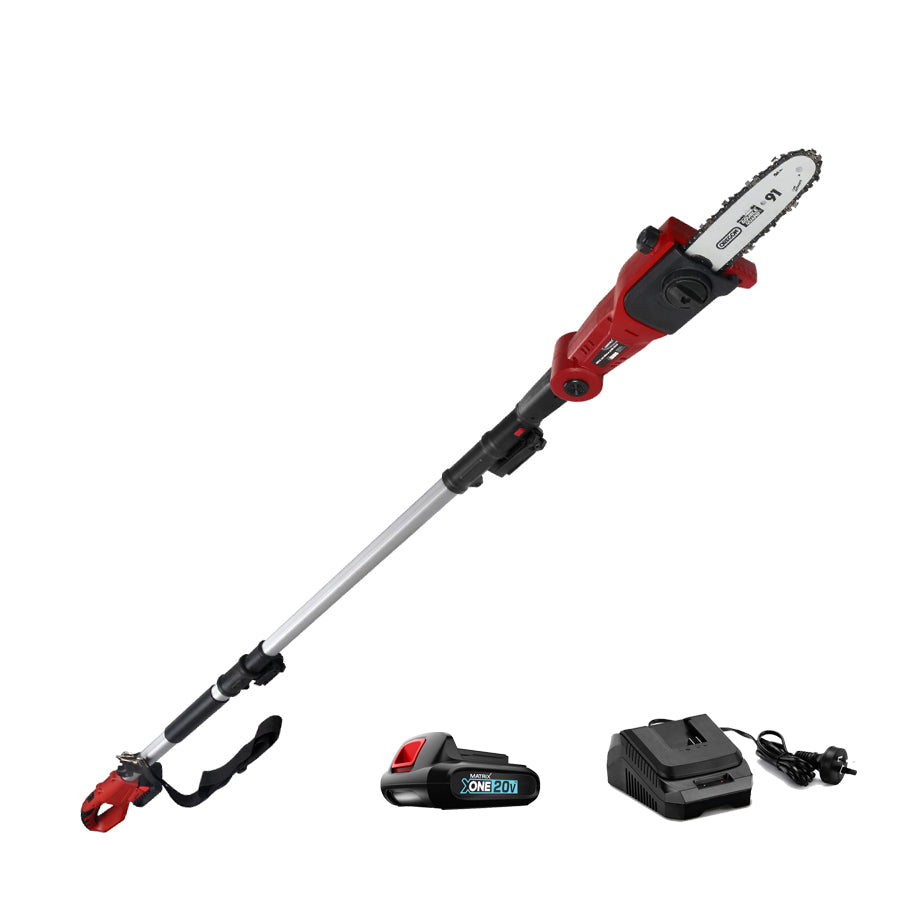 Matrix 20v XOne Cordless Telescopic Pole Chainsaw Pruner Kit