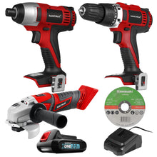Load image into Gallery viewer, MATRIX 20V X-ONE Drill Impact Driver Angle Grinder Combo Kit - MATRIX Australia