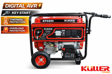 Load image into Gallery viewer, KULLER 18HP 8000w Max/7500w Rated Single-Phase Petrol Backup Generator