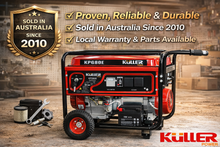 Load image into Gallery viewer, KULLER 18HP 8000w Max/7500w Rated Single-Phase Petrol Backup Generator