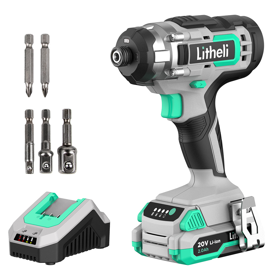 LITHELI 20V Cordless IMPACT DRIVER Kit