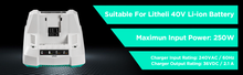 Load image into Gallery viewer, LITHELI 40v Lithium Battery Rapid Charger - MATRIX Australia