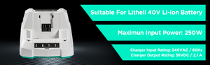 LITHELI 40v Lithium Battery Rapid Charger - MATRIX Australia