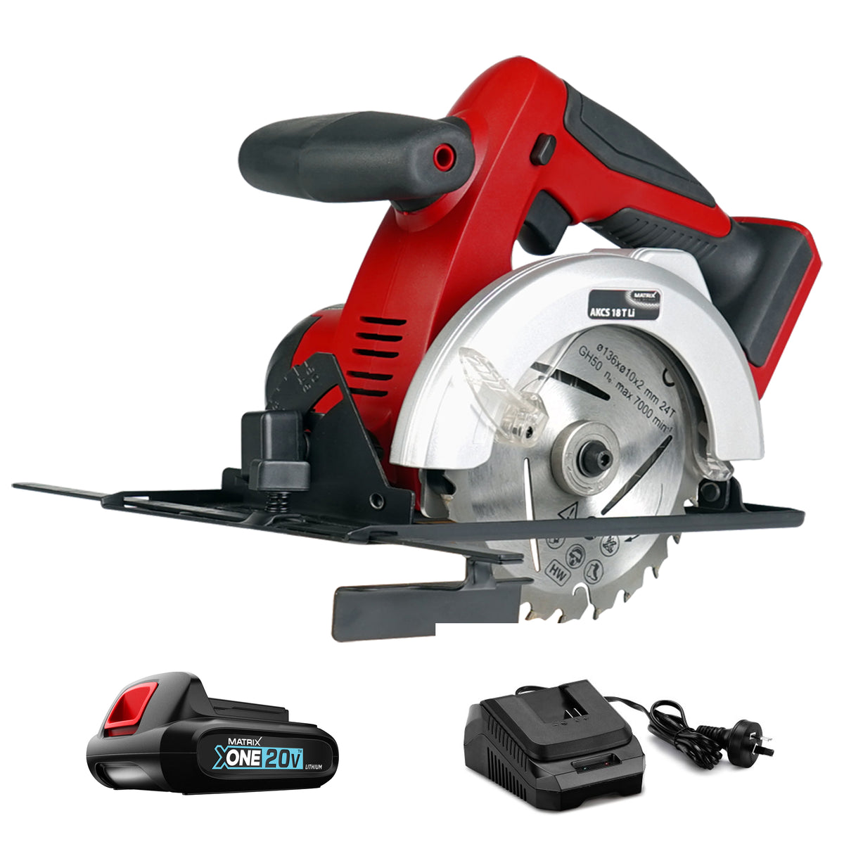 Matrix 20v Lithium Cordless Circular Saw Kit Incl 15ah Battery An 1479