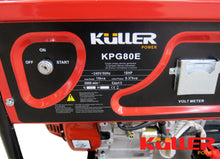 Load image into Gallery viewer, KULLER 18HP 8000w Max/7500w Rated Single-Phase Petrol Backup Generator - MATRIX Australia
