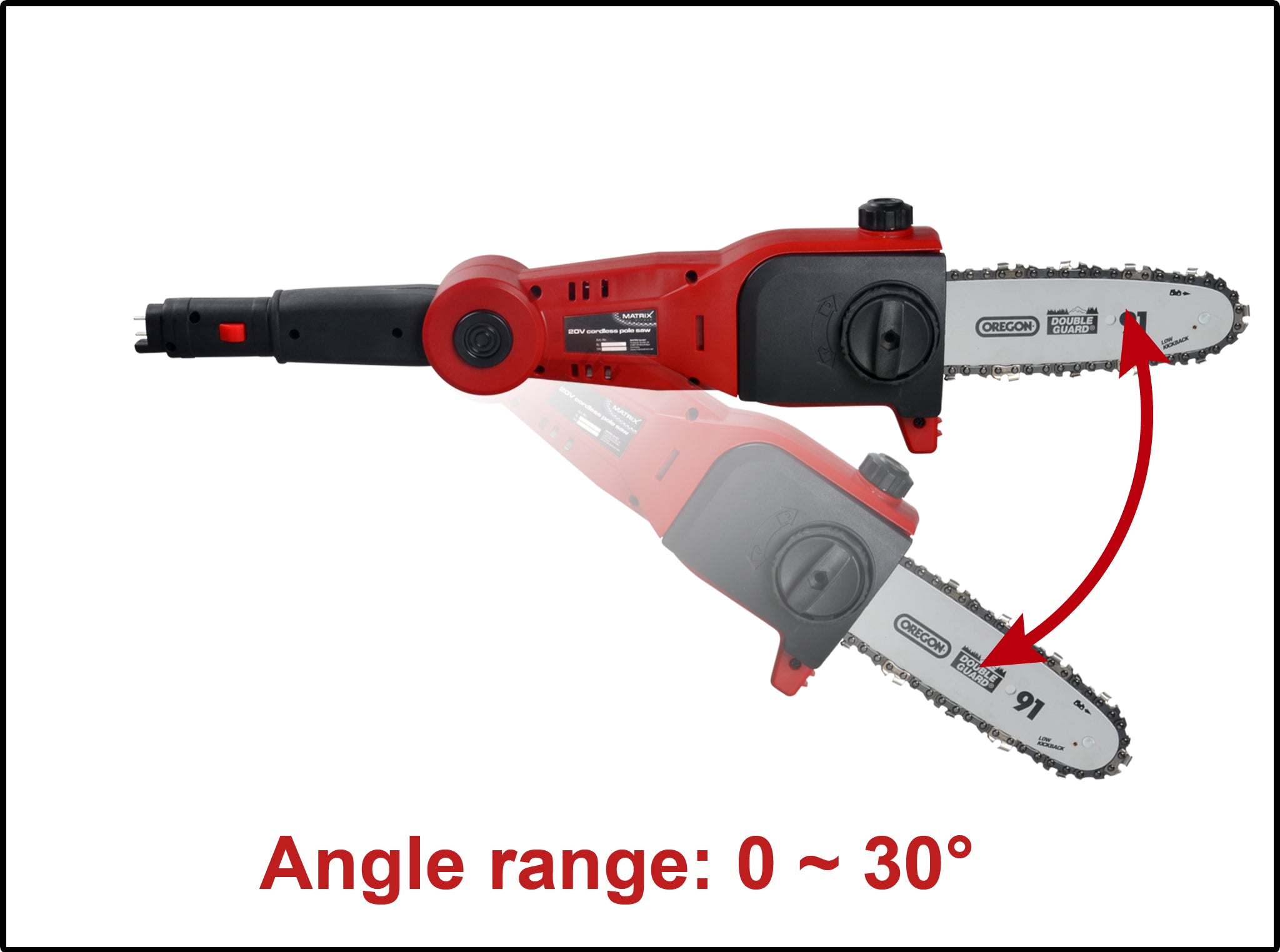 Matrix 20v X One Cordless Telescopic Pole Chainsaw Pruner