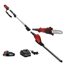 Load image into Gallery viewer, 20V X-ONE Cordless Lithium pole chainsaw hedge trimmer 2in1 Combo - MATRIX Australia