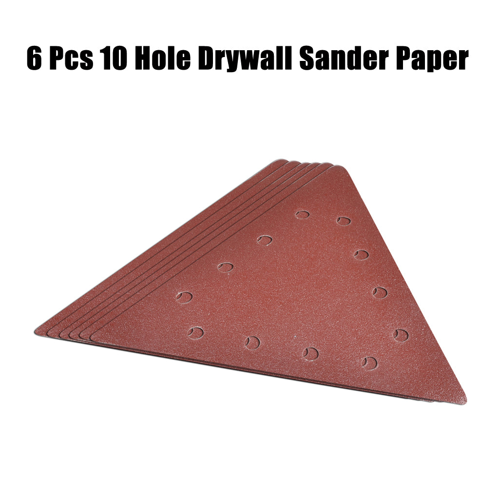 6 Pieces Delta 10 Holes Sanding Discs Sander Paper For Drywall Sander ?? 225 - MATRIX Australia